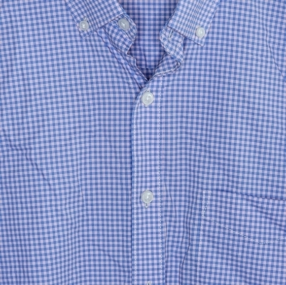 Club Room | Blue & Pale Pink Gingham Check Plaid Shirt - Picture 3 of 4
